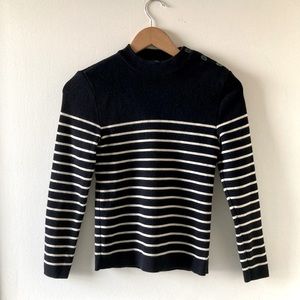 Saint James classic blue and white striped Breton sweater